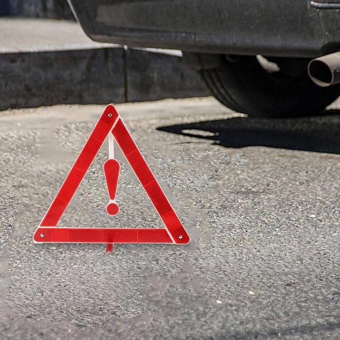 2pcs Car Warning Triangle Sign Auto Warning Sign Kit Sturdy Car Safety Triangle