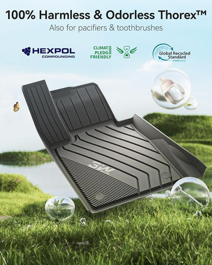 3W Floor Mats & Cargo Liner Fit for BMW 5 Series G30 2017-2023 All Weather TPE Floor Liner Custom Fit for BMW G30 5 Series 520i 530i 535i 540i 540d 550i Full Set Car Accessories (Not for GT & 530e)