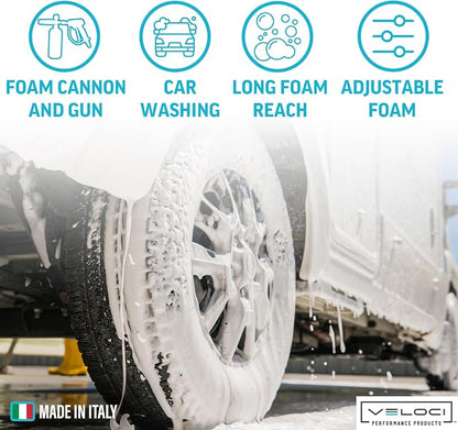 MTM Hydro Wide Mouth PF22 Foam Cannon and SG28 Trigger Gun Kit for Pressure Washer Commercial Grade Made in Italy