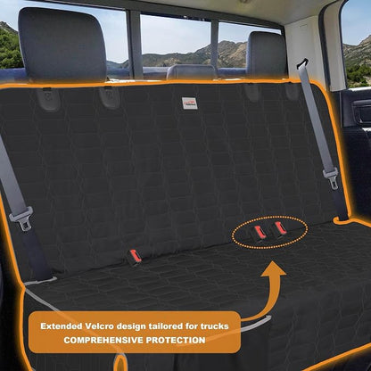 Reliadura Dog Car Seat Cover for Back Seat, Car Seat Covers for Pets, Nonslip Backseat Cover Protector, Washable Bench Seat Covers for Trucks & SUV
