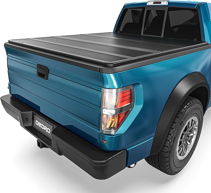 OEDRO Quad Fold Hard Truck Bed Tonneau Cover Fit for Ford F150 F-150 2015-2026 with 6.5ft Bed, Black