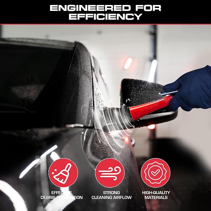 Tornador Z-007 Mini | Compact High-Pressure Car Cleaning Tool | Ergonomic Design Speeds Up Interior Detailing | Works with Air Compressor | Powerful & Portable