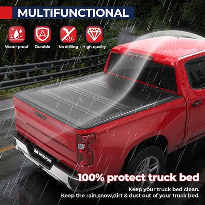 MOSTPLUS Truck Bed Tonneau Cover Compatible for Chevy Colorado 2015-2025 /Compatible for GMC Canyon 2015-2025 (4-Fold 6'' FT 72 inch Low Profile Bed Cover)