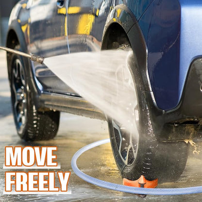 Dreyoo 4 Pcs Car Hose Guide, Tire Hose Roller for Car Washing, Detailing Tire Hoses Guide Preventing Pressure Washer Hoses Stuck Under The Wheels, Plastic Wash Tool to Avoid Snagging(Orange)