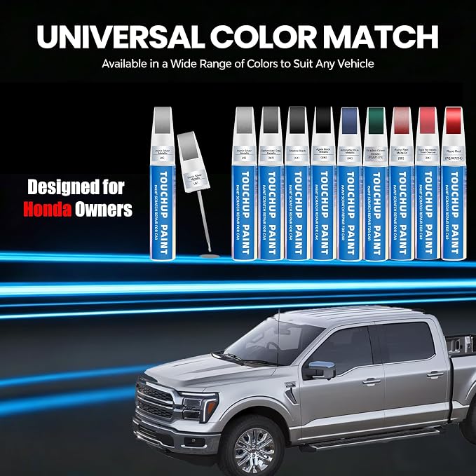 Iconic Silver Metallic(JS) Touch Up Paint Compatible with Ford 2-in-1 Car Scratch Repair Pen for Rock Chips, Door Scratches&Paint Nicks Exact Color Match Quick Dry DIY Fix for F-150 Explorer