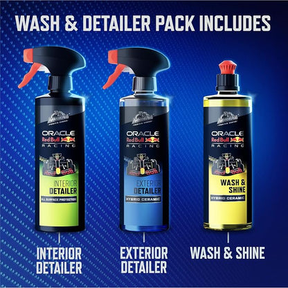 Armor All Podium Series 3-Piece Car Wash & Detail Kit - Oracle Red Bull Racing, Hybrid Ceramic Wash, Interior & Exterior Detailer, Gift for Car Lovers