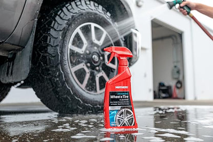 Mothers Foaming Wheel & Tire Cleaner, 1 gal. – Foaming Action Lifts Brake Dust & Grime, Safe for Factory-Coated Wheels, Restores, Cleans, Finishes Fast, Spot-Free Rinse (05902)