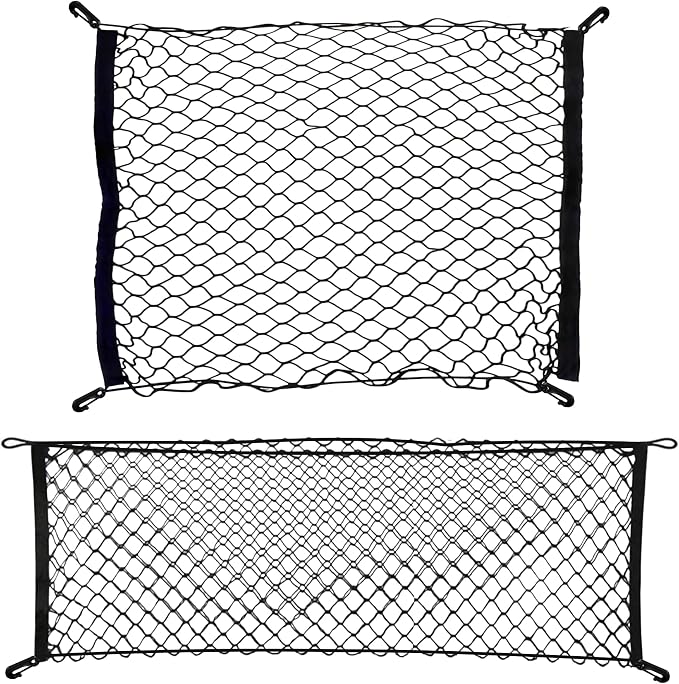 Envelope Style Trunk Mesh Cargo Net for Jeep Compass, Patriot, Renegade 2007-2026 Automotive Exterior Accessories - Premium Car Storage Organizers, Cargo Bed Net For Pickup Truck Smart Vehicle Storage
