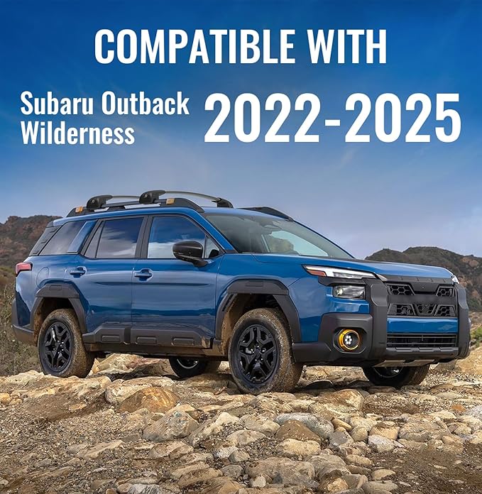 300lbs Lockable Roof Rack Cross Bars Compatible with Subaru Outback Wilderness 2022 2023 2024 2025, Heavy Duty Aluminum Roof Rails Crossbar for Rooftop Cargo Bars Luggage Kayak Bike Racks