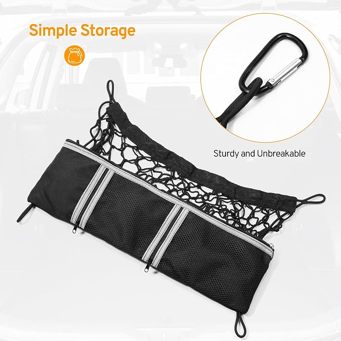 Cargo Net for Pickup Truck Bed for Dodge Ram 1500 2500 3500 Accessories Crew Quad Cab Classic 2000-2025 2026 Mesh Carrier Organizer Storage Netting Automotive Grocery Holder