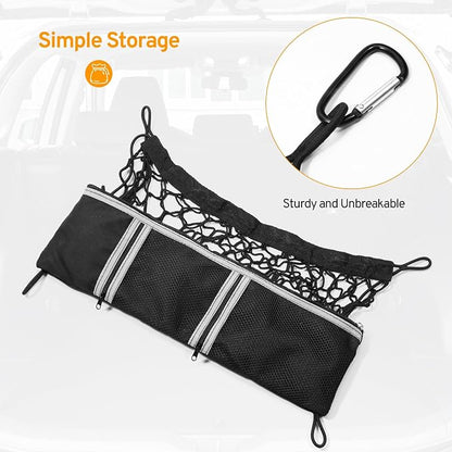 Cargo Net for Pickup Truck Bed for Dodge Ram 1500 2500 3500 Accessories Crew Quad Cab Classic 2000-2025 2026 Mesh Carrier Organizer Storage Netting Automotive Grocery Holder