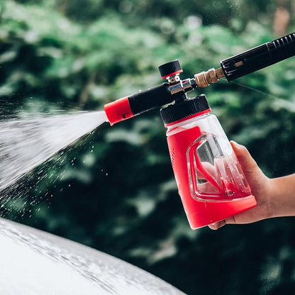 Maxshine Foam Cannon V2 | 1L Bottle with 1/4” Quick Disconnect & Brass Fittings | Adjustable Spray Pattern for Thick Clinging Foam | Professional Car Wash Pre-Soak & Auto Detailing Tool