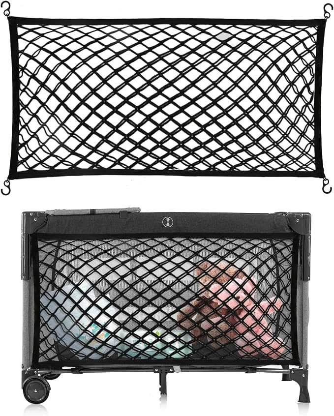 Stroller Wagon Cargo Net, Baby Stroller Organizer Mesh Cargo Net for Extra Storage Space Large Storage Capacity, Stroller Wagon Accessories - Compatible with WONDERFOLD All W-Series Models (1 Pack)