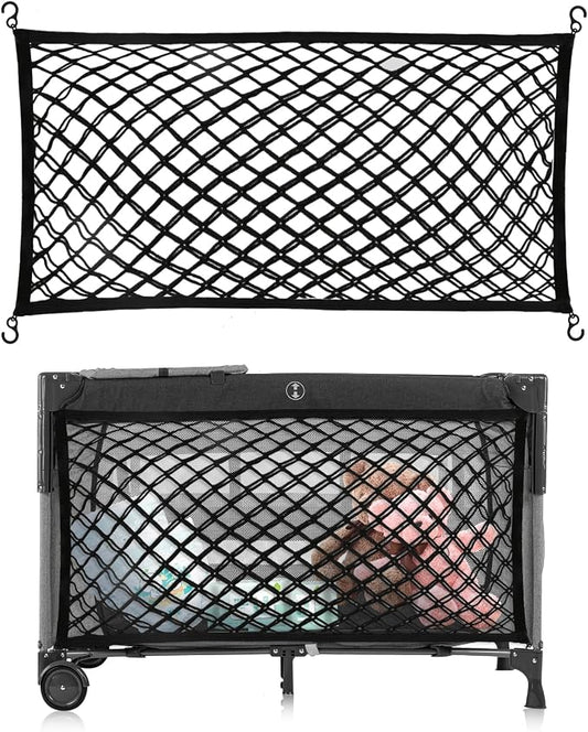 Stroller Wagon Cargo Net, Baby Stroller Organizer Mesh Cargo Net for Extra Storage Space Large Storage Capacity, Stroller Wagon Accessories - Compatible with WONDERFOLD All W-Series Models (1 Pack)
