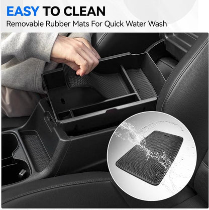 5PCS Center Console Organizer Tray for 2026 2025 2024 2023 Honda CRV Accessories, Armrest Storage Box and Drawer, Armrest Hidden Storage Box, Dashboard Organizer Tray and Cup Holder for Honda CR-V