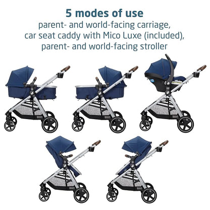 Maxi-Cosi Zelia 2 Luxe 5-in-1 Modular Travel System, New Hope Navy