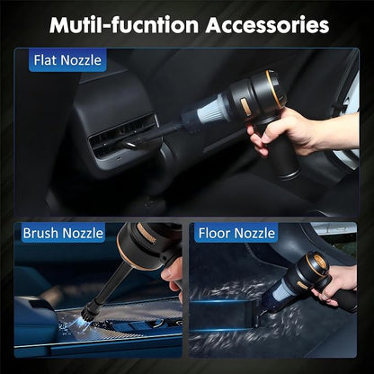 Cordless Car Vacuum Lightweight, Air Duster, 4-in-1 18000Pa High Power Suction & Blower, Handheld Vacuum Cleaner for Home,Car, Office Desk, Keyboards, Navy Black