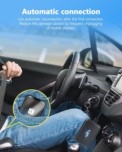 Wireless CarPlay Adapter for iPhone, Converts Wired to Wireless CarPlay, Upgraded Car Play Adapter for Apple Plug and Play for Factory Wired CarPlay Cars from 2015