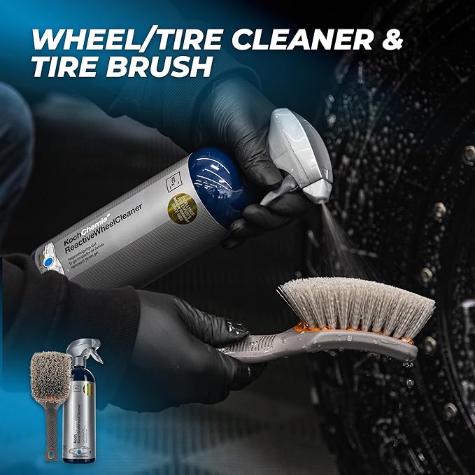 The Rag Company - Complete Wheel & Tire Cleaning Kit - Includes Wheel Cleaner, Exterior Detailing Sprays, Microfiber Towels, Brushes, Applicators - 15 Piece Kit
