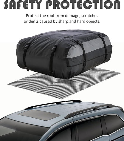 Roof Rack Pads, 51"x43" Rooftop Cargo Bag Mat,Car Accessories Roof Cargo Bag Protective Mat,Roof Mat Car Skid Proof Mat,Universal Roof Rack Pad for Protection from Car Roof Racks,Fits Most Vehicles