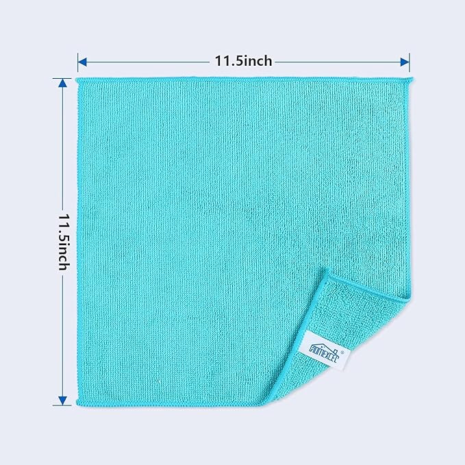 HOMEXCEL Microfiber Cleaning Cloth, 400 Pack Cleaning Towels for Kitchen, Lint Free, Scratch-Free, Highly Absorbent, and Reusable Cleaning Rags for House, Window and Glass, Cars, 11.5 X11.5 inch