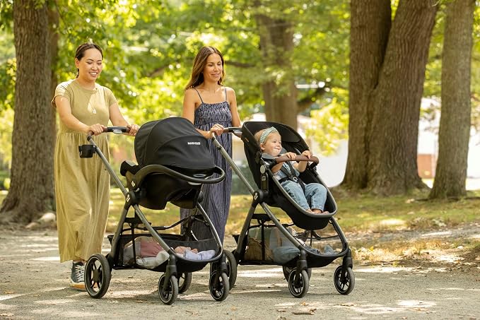 Maxi-Cosi Siena CP Modular Travel System, Car Seat and Stroller Combo, Stone Glow