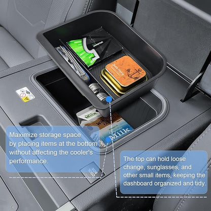 EDBETOS Cool Box Console Organizer Tray for Toyota Land Cruiser Prado 250 / Lexus GX550 2024 2025 2026 Accessories Armrest Storage Insert Tray Coin Holder Secondary Storage Box,Fits Only Cool Models