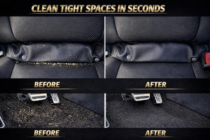 Portable Car Vacuum and Air Duster, 9000pa Suction, 4000mah Battery, USB-C Charging, Black and Gold, with 6 Attachments