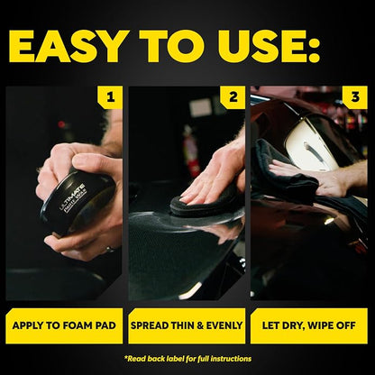 Meguiar's Ultimate Paste Wax, Premium Car Wax for a Deep Gloss with Lasting Protection, Easy to Apply and Remove, Clear Coat Safe, Microfiber Towel and Applicator Included, 8 Oz Paste