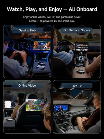 Wireless CarPlay & Android Auto Adapter, Supports for Netflix/YouTube, AI Box Carplay, Drivechat with AI Skills, Dual WiFi, Bluetooth, Fits for OEM Wired CarPlay Cars