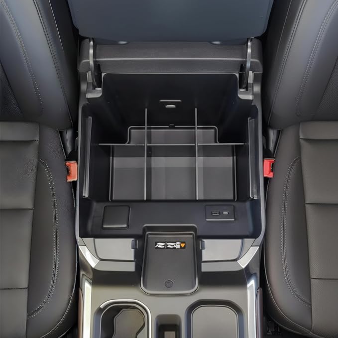 Vehicle OCD Center Console Organizer for Chevy Silverado 1500 / GMC Sierra 1500 (2022-2026) & 2500/3500 HD (2024-2026) (Full Console w/Bucket Seats ONLY) - Made in USA - SLX177
