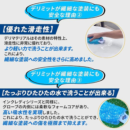 Delimitt Car Wash Mitt – Ultra-Gentle Microfiber Wash Mitt for Cars, Made in Germany, Scratch-Free Cleaning