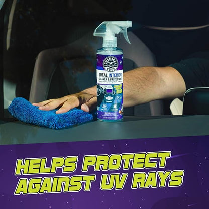 Chemical Guys Total Interior Cleaner & Protectant - (16 oz) All-in-One Car Interior Cleaner for Dash, Seats, Carpet, Glass, Vinyl, Leather, and Plastic - Galactic Scent
