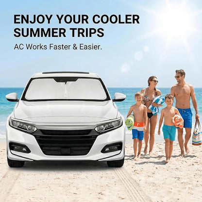 for Honda Accord 2018-2022 Windshield Sun Shade Front Window Shade Custom Fit Accord Accessories Sun Visor Foldable Shade Blocks UV Rays Summer Must Have Car Accessories