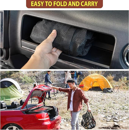 SUV Car Ceiling Cargo Net Pocket,35.4"x23.6" Double-Layer Mesh Car Roof Storage Organizer for Ford,F150,Jeep,Honda CRV,RAV4,Van Organizers and Storage,Camping Accessories