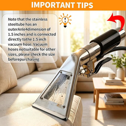 Upgrade Extractors Upholstery Detailing Tool with Viewing Window, Auto Detailing Tools Hand Wand, Carpet Cleaning Extractor with Clear Head for Mytee/ShopVac & Most Portable Carpet Attachment