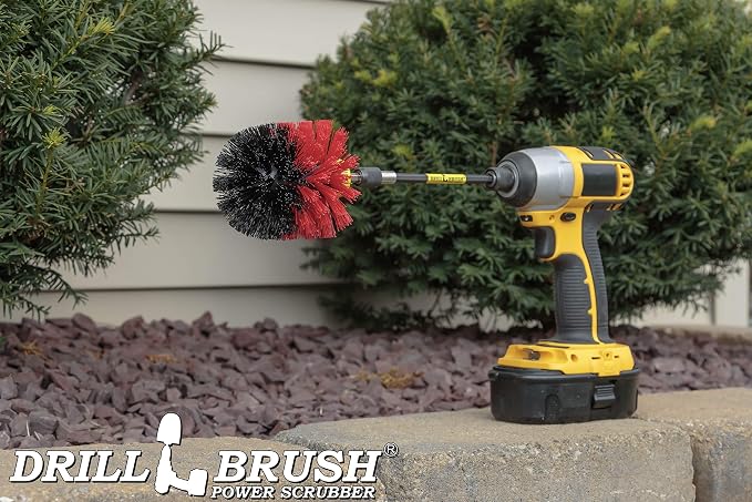 Outdoor Cleaning Supplies - Garden and Patio Refreshing Tool - Outdoor Rug Scrub Brush - Bird Bath Cleaning Tool - Garden Statues Cleaning Kit - Concrete Cleaner - Headstone Restoration Cleaning Kit