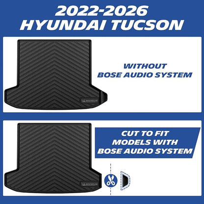 Michelin Vehicle Mats, All-Weather TPE Custom Fit Liner for 2022+ Hyundai Tucson Gas (4 Piece A), Premier