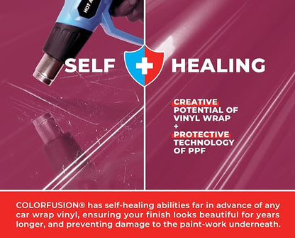ColorFusion PPF by VViViD, Gloss Dark Star Ruby Magenta Dry Apply PPF Vinyl Car Wrap Roll 20ft x 5ft