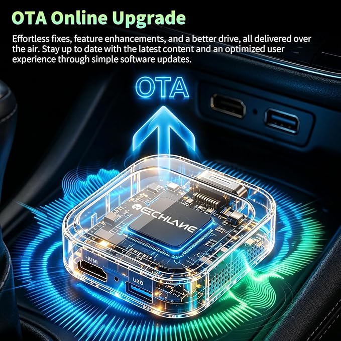 2026 Upgraded 3-in-1 Magic Box 3.0 Wireless CarPlay Adapter & Android Auto Wireless Adapter, CarPlay AI Box with Netflix/YouTube Support, Car Video Box for OEM Wired CP/AA, 5G WiFi BT 5.0, Plug & Play