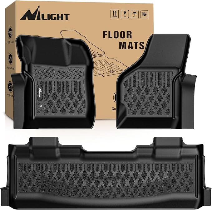 Nilight TPE Floor Mats for Ford F250 F350 F450 Super Duty Crew Cab 1999 2000 2001 2002 2003 2004 2005 2006 2007 All Weather Custom Fit Heavy Duty Floor Liners