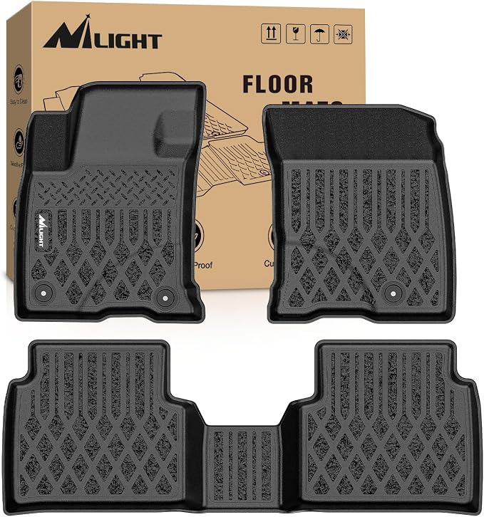 Nilight TPE Floor Mats for Lincoln Corsair (Gas Model) 2020 2021 2022 2023 2024 2025 All Weather Custom Fit Heavy Duty Floor Liners