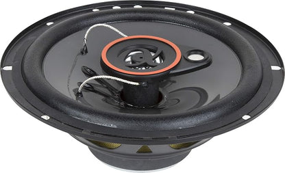 Alphasonik Pair AS26 6.5 inch 350 Watts Max 3-Way Car Audio Full Range Coaxial Speakers with Universal Mounting Holes for Easy Installation and Grills Included