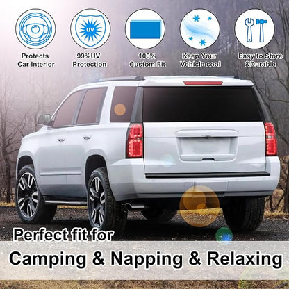 TINGLU Window Shades for Chevrolet Tahoe 2015-2020 Accessories Car Side Full Windows Rear Triangular Windshield Sun Shade Sun UV Rays & Privacy Protection for Camping Napping Relaxing 8PCS