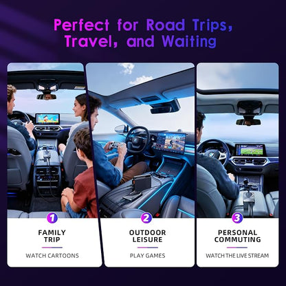 2026 Upgraded 【 3-in-1 】 HDMI Input Car TV & Wireless CarPlay Adapter & Android Auto, i-Phone/Android Phone to Your Vehicle, Plug & Play for Factory Car Stereo 2016+