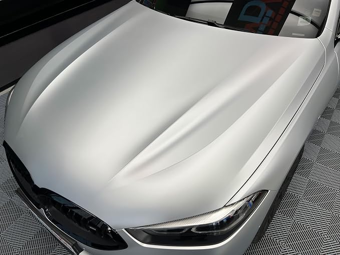 ColorFusion PPF by VViViD, Matte Stealth Chrome Silver Dry Apply PPF Vinyl Car Wrap Roll 10ft x 5ft