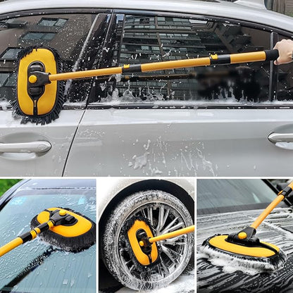 Car Wash Brush Replacement Head Cover, Soft Microfiber Car Wash Mop Head Suitable for 15° Curved Pole CarCleaning Mop (Only Head Cover)