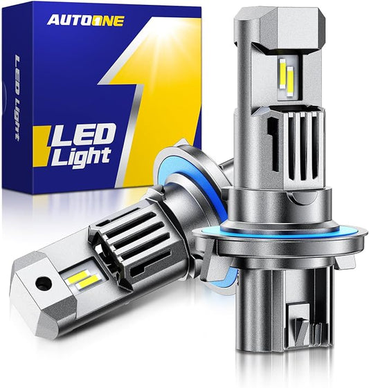 AUTOONE H13/9008 LED Bulb Hi Lo, 50000LM for Automotive Halogen H13 Lights, 1:1 Size 99% Compatibility, 2 PCS