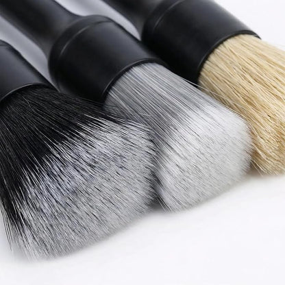 5 PCS Car Detailing Brush Set, Ultra-Soft Boar Hair Brushes for Interior & Exterior Cleaning, Multi-Use Duster for Air Vents, Wheels & Leather, Professional Car Wash Supplies