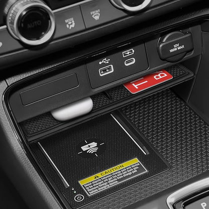 3PCS Center Console Organizer Compatible with Honda 2023-2026 CRV CR-V Hybrid Accessories ABS Plastic & Silicone Material Center Console Liner Tray